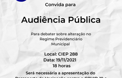 Audiência Pública - Alteração do Regime Previdenciário Municipal