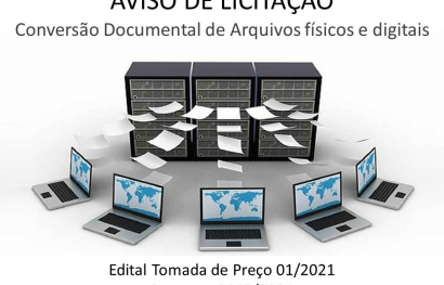 AVISO DE LICITAÇÃO - Conversão Documental de Arquivos